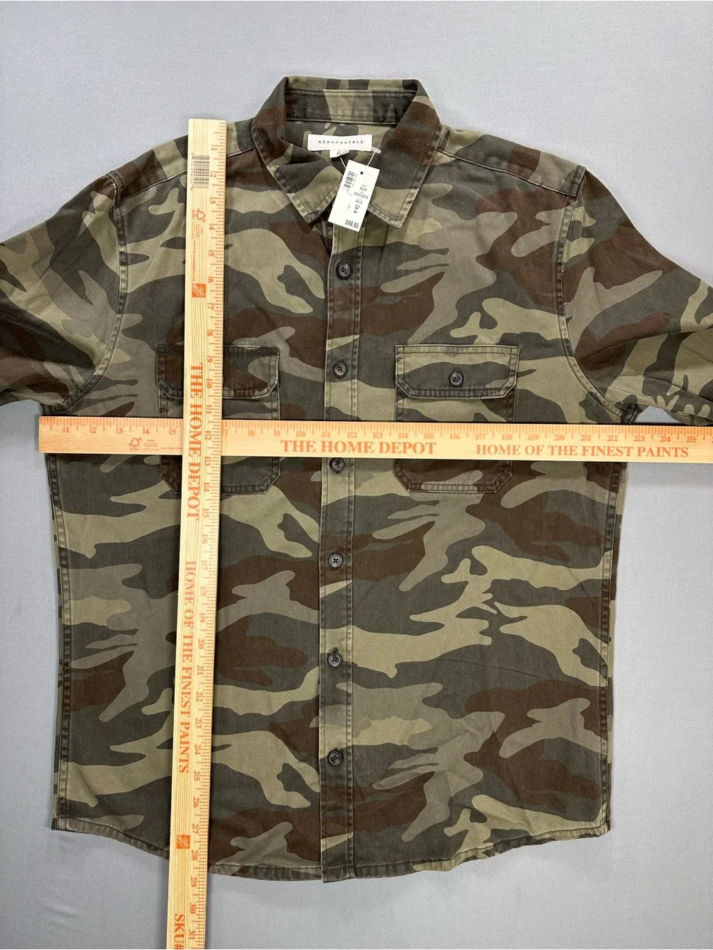 NWT Aeropostale Long Sleeve Camo Workwear Button-Down Shirt - Mens Medium